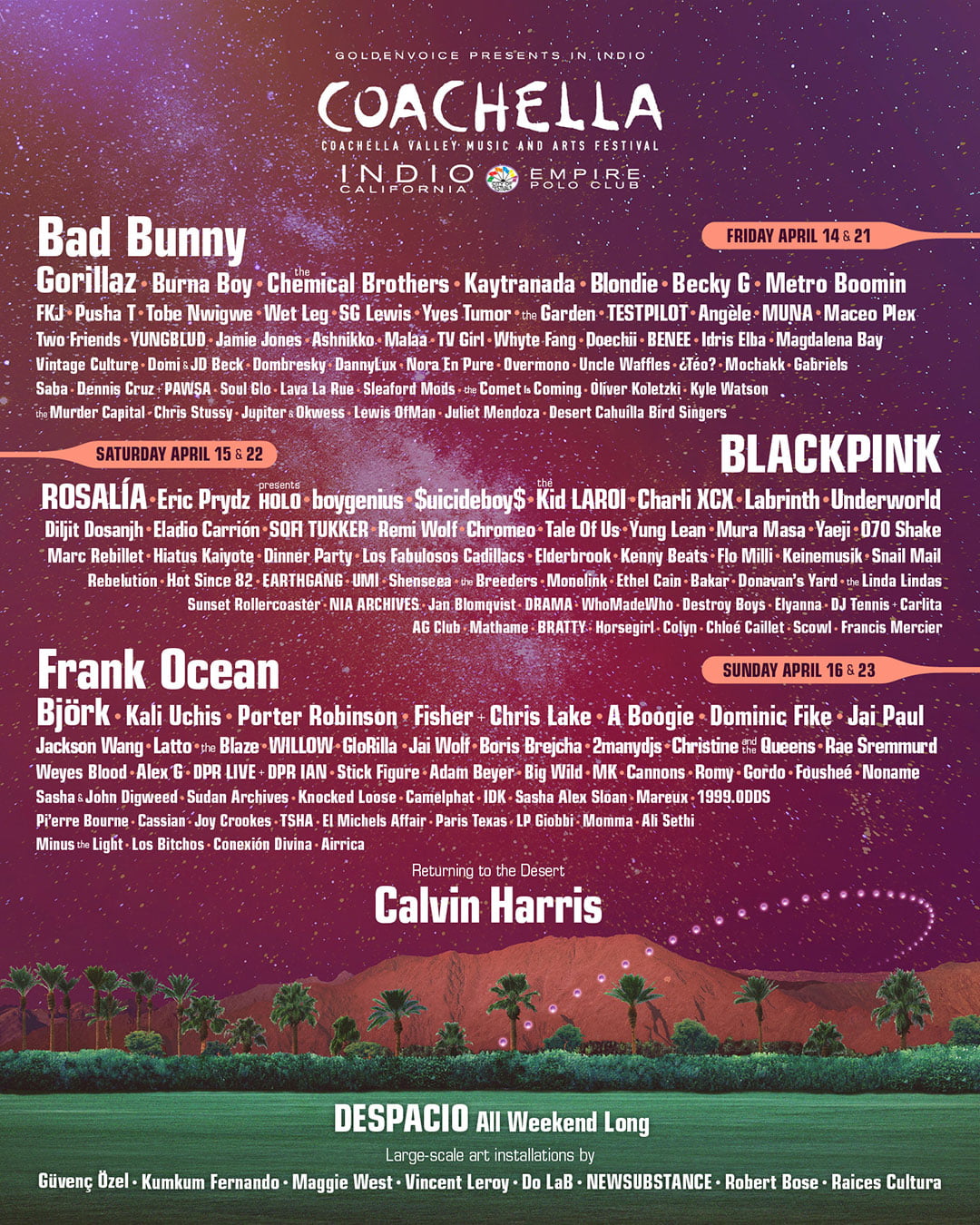 Unveiling the Participation Lineup for the 2026 Coachella Valley Music