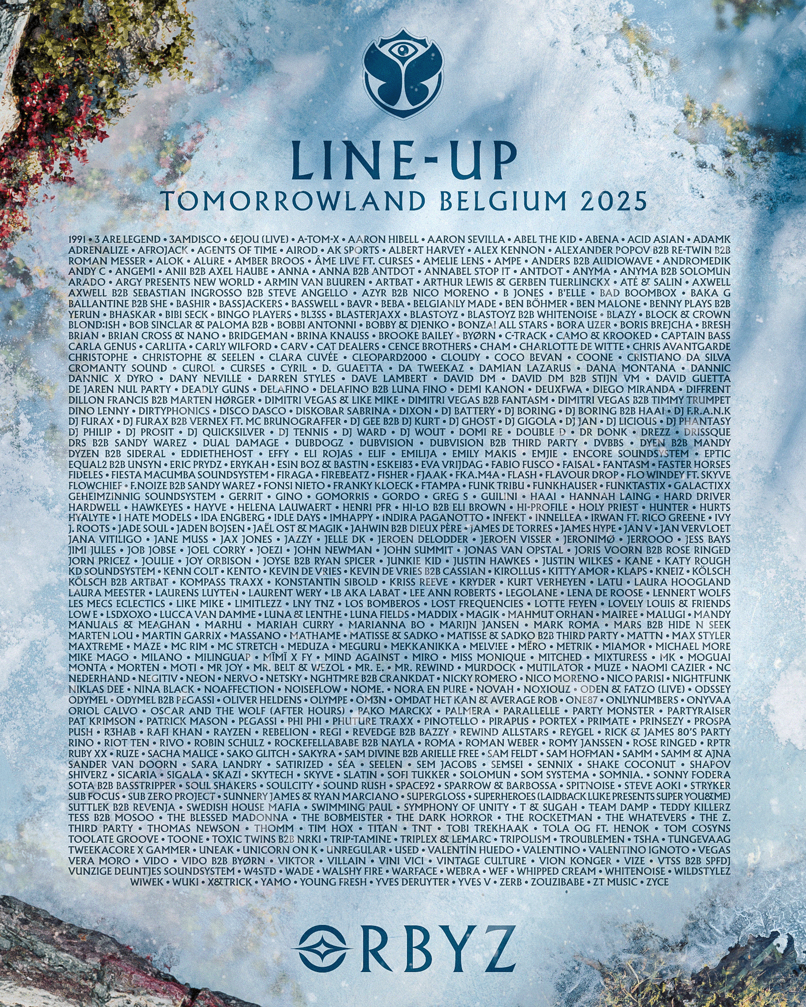 TOMORROWLAND BELGIUM 2026 LINEUP REVEALED FULL ARTIST LIST visual data 3